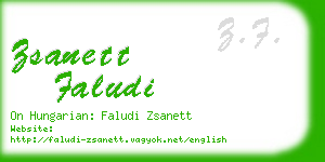 zsanett faludi business card